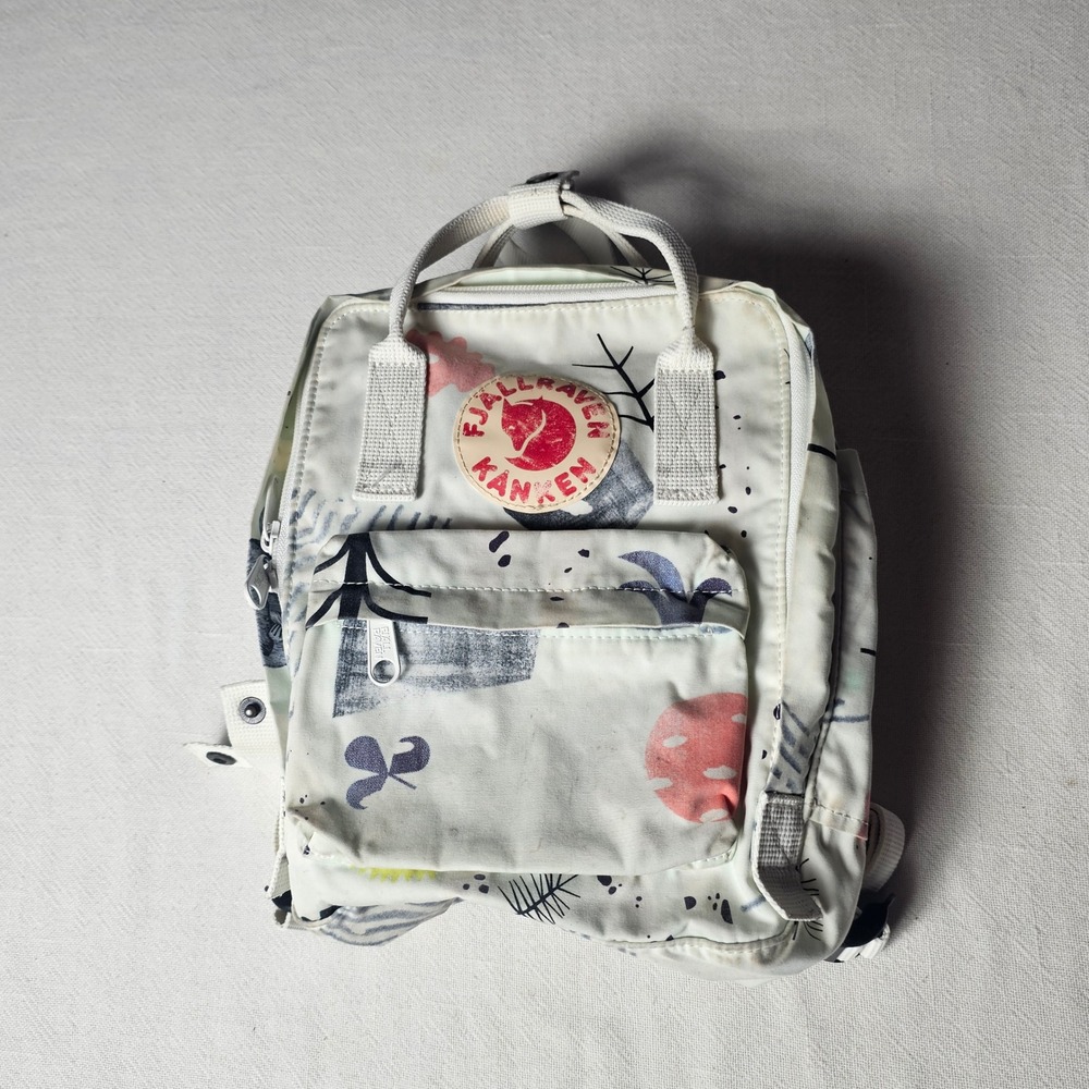 Fjallraven Kanken Art Mini Backpack Blue Fable Abstract Print Limited Edition